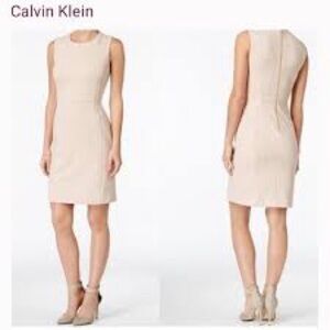 Calvin Klein Sleeveless Cream Midi Dress